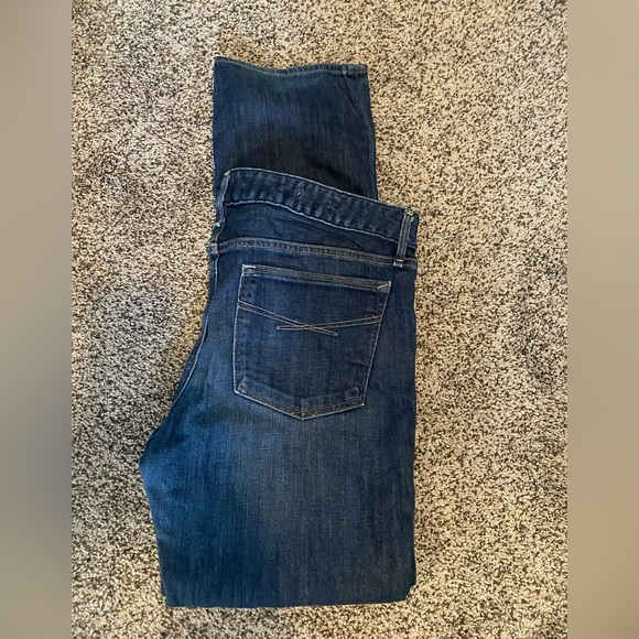 Gap 1969 Jeans 32 14 Real Straight Dark Blue Stretch Denim - Picture 1 of 8